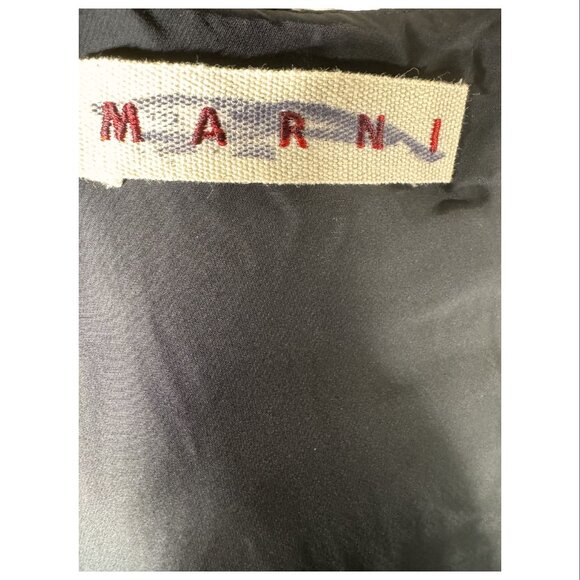 Marni Women's White/Black Tropical Blazer with frayed sleeves Size 44, US 8 - Picture 6 of 7